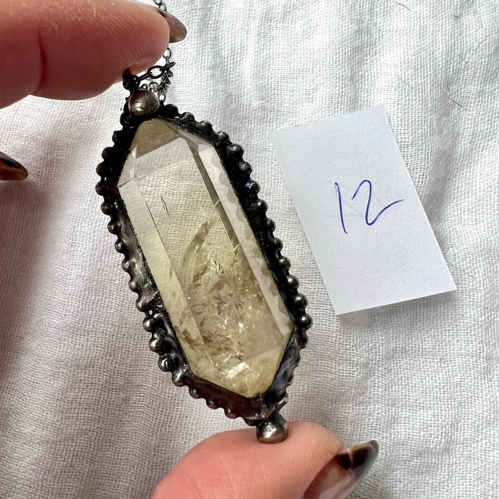 * FRESH NEW STOCK! * DT Citrine Chakra Clearing Necklace Pendant - Picture 11 of 15